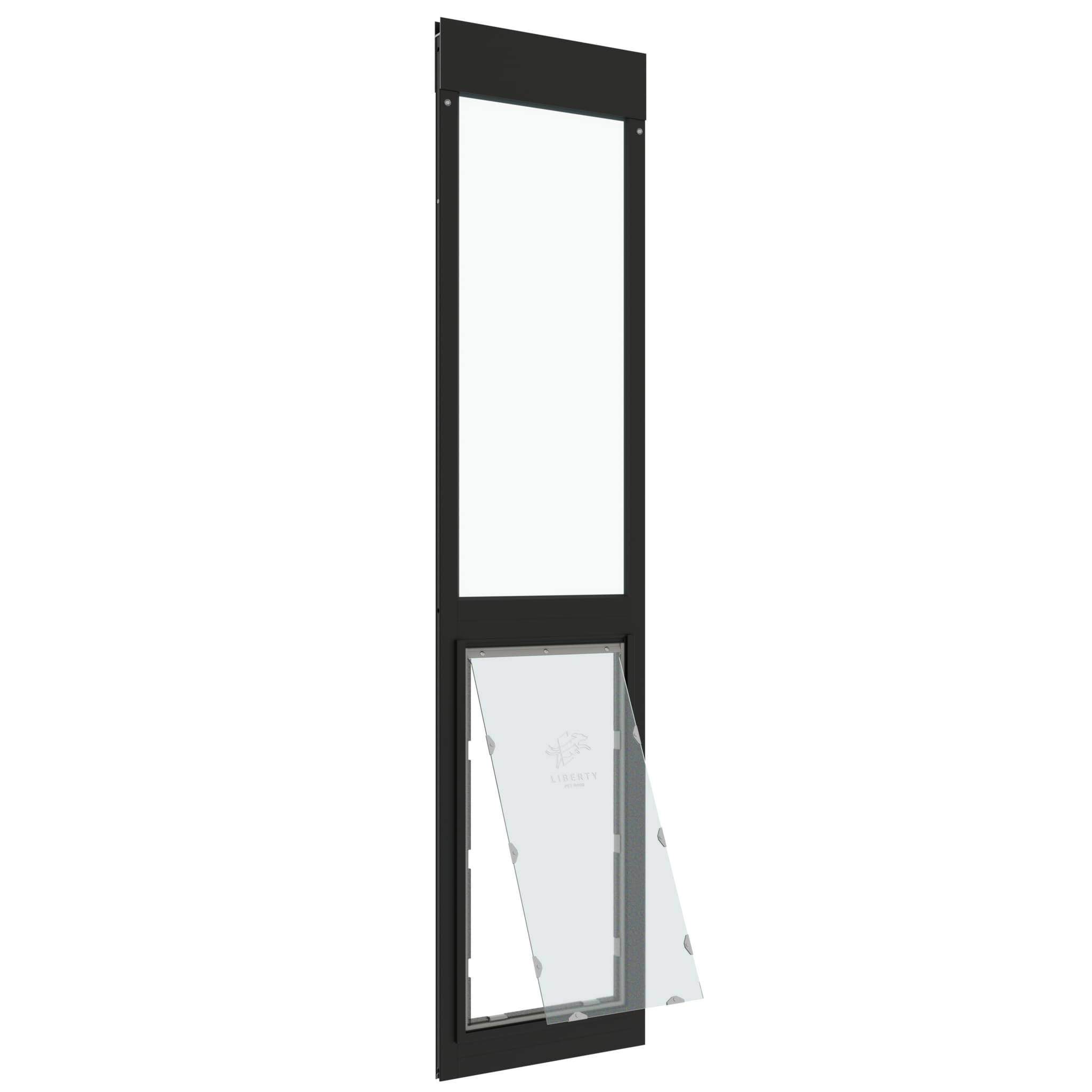 Liberty Pet Door For Sliding Glass Door | Aluminum Frame With Closing Cover | For Home & Rentals | Clear Glass | Black, Xxl Flap