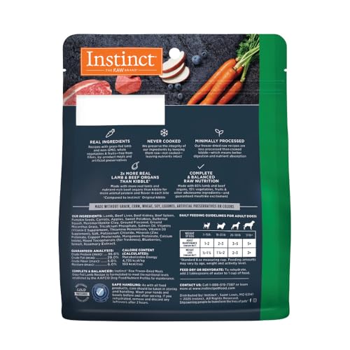 Instinct Raw Meals Freeze-Dried Lamb Dog Food, 3 oz. Bag