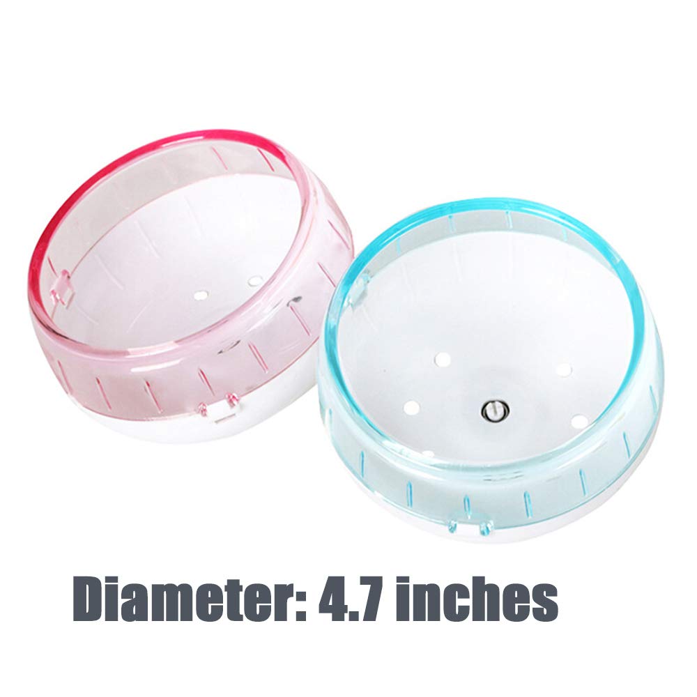 Zoopolr 4.7 Inches Small Silent Spinner Exercise Running Wheel For Small Hamsters, Gerbils, Or Mice (Pink Running Wheel)