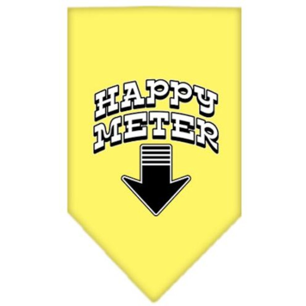 Mirage Pet Products Happy Meter Screen Print Bandana for Pets, Large, Yellow