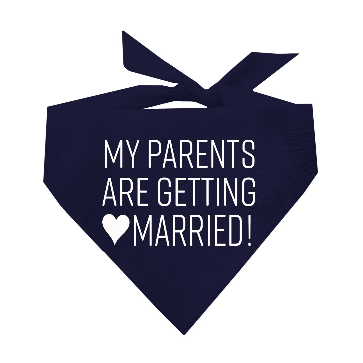 My Parents Are Getting Married Dog Bandana (Navy, Xs 58)