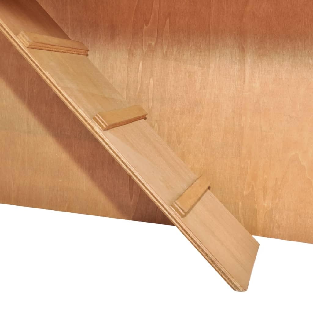 vidaXL Outdoor Rabbit Hutch, 2-Layer Pet Cage with 3 Doors, Wood-Constructed Animal House, Spacious Design for Small Pets with Iron Wire Mesh for Ventilation