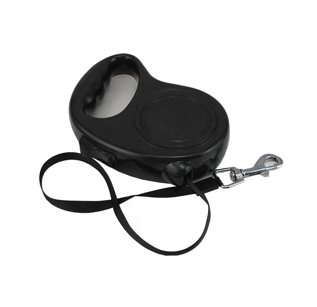 Yueton 16 Ft 5M Pet Dog Cat Puppy Retractable Leash Traction Rope Walking Lead Leash (Black)