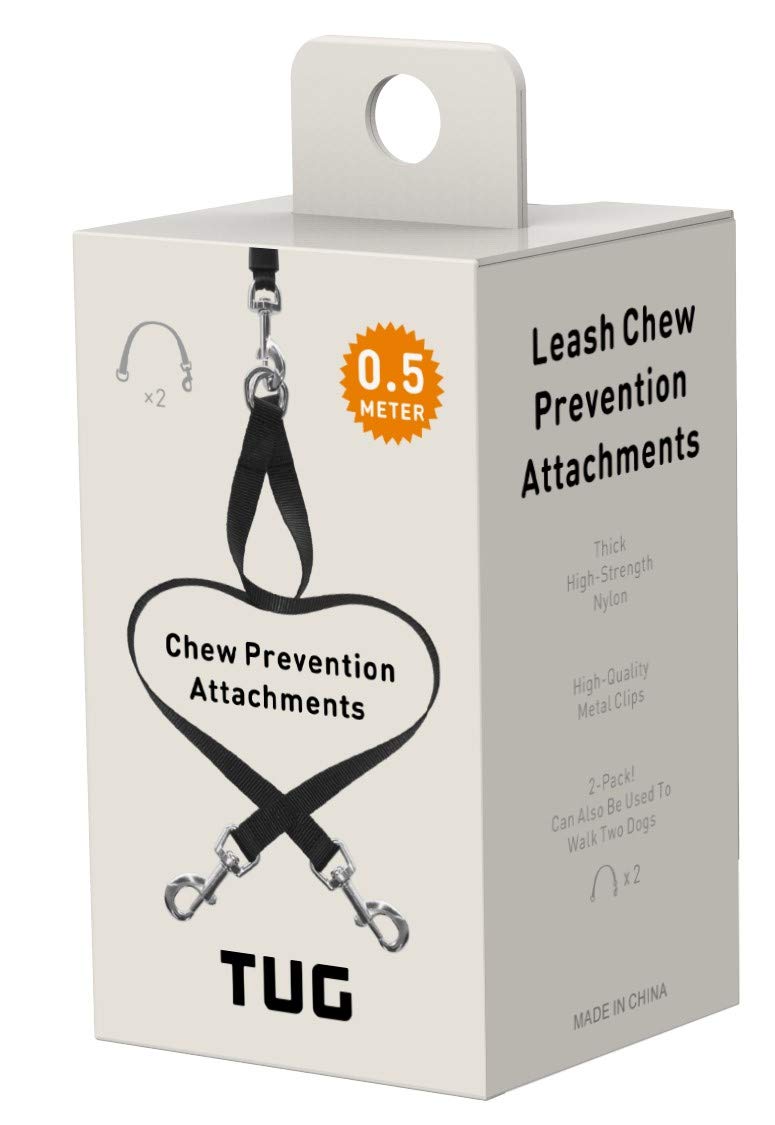 Anti-Chew Extension For Retractable Leashes (2 Pack); Can Also Be Used As A Dual Dog Leash Attachment/Leash Splitter For Walking Two Dogs