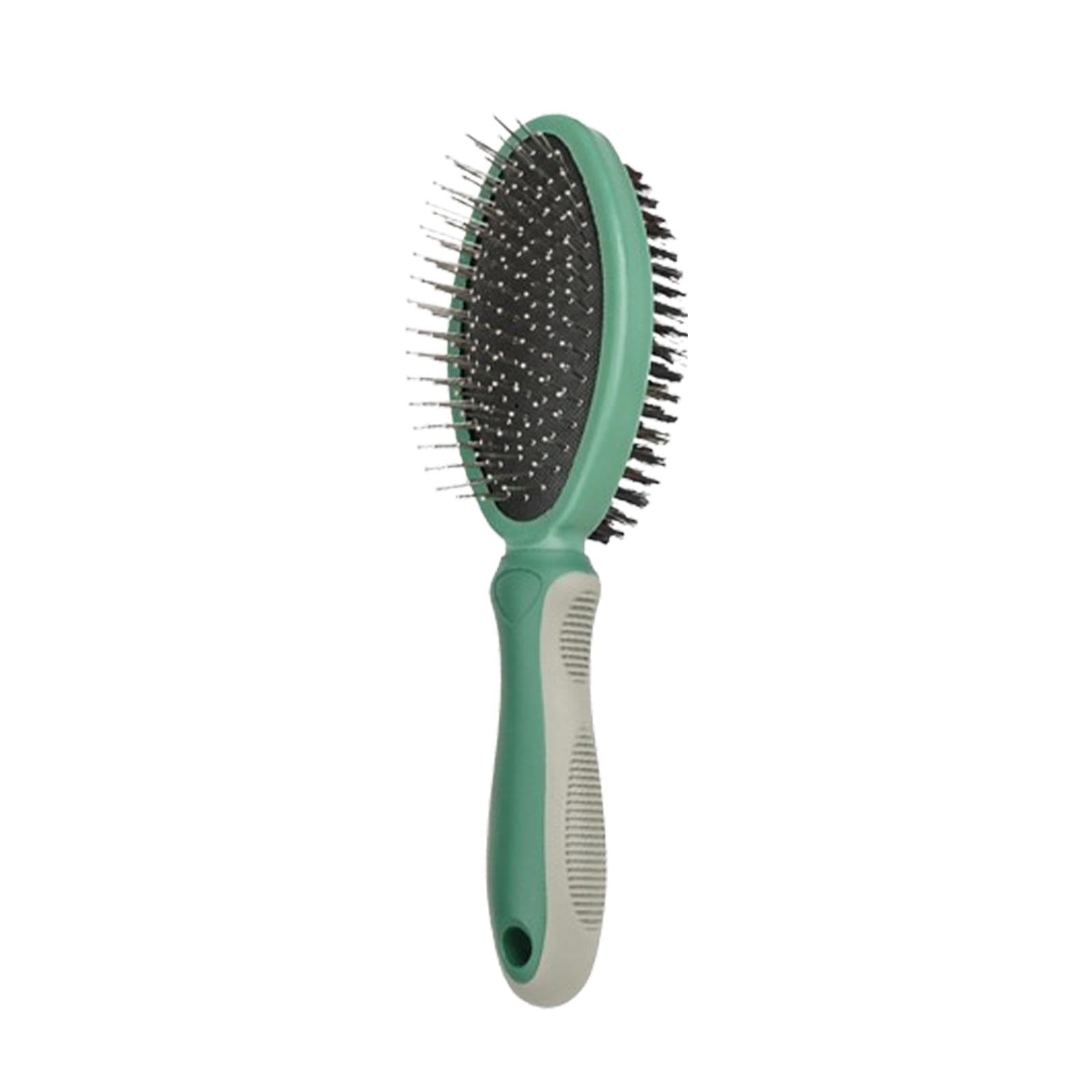 ECOMISTIQ Double Sided Pet Slicker Brush 2 Grooming for Dogs and Cats Green| Brushes Combs & Rakes| | Dog Supplies |Pet
