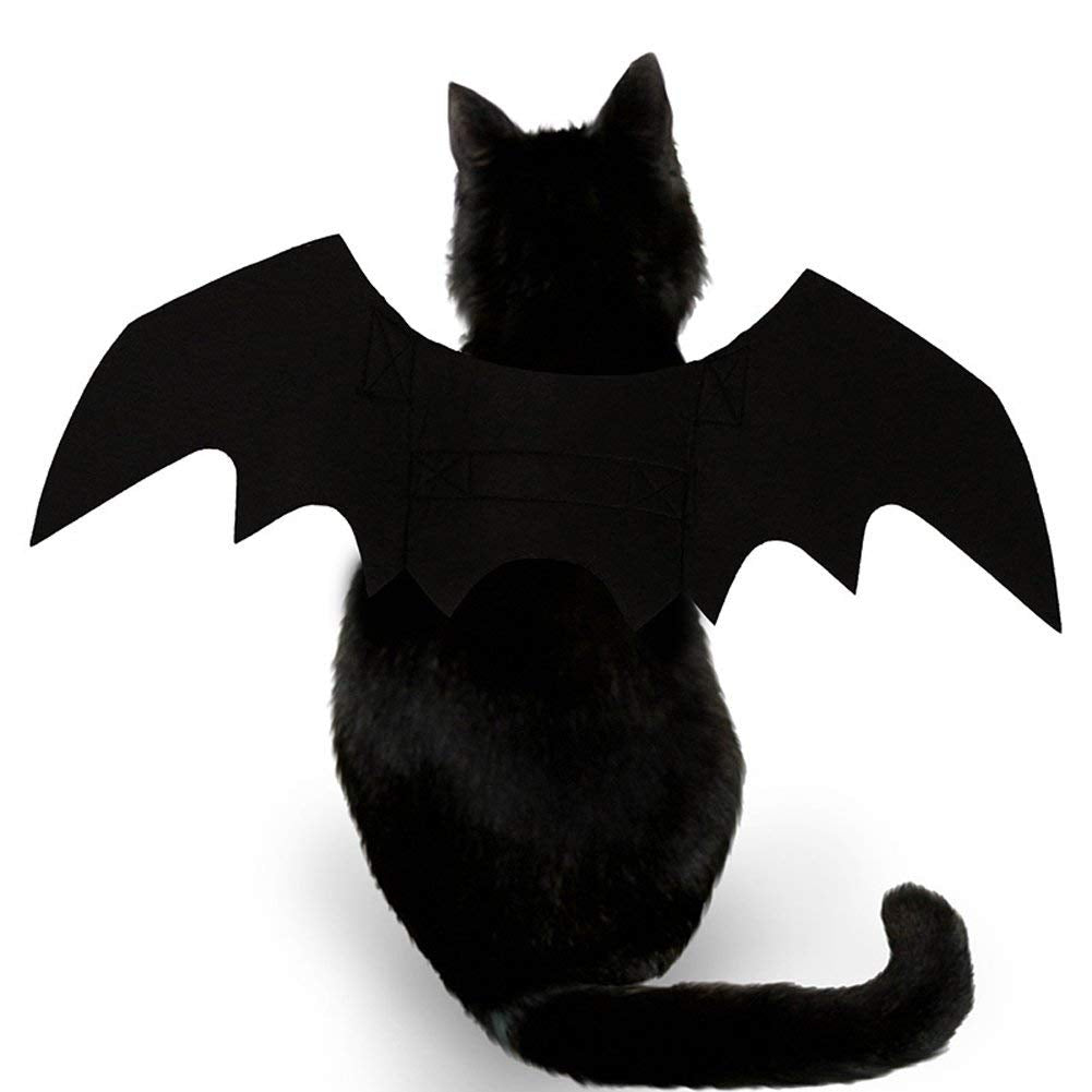 Halloween Pet Bat Wings Cat Dog Bat Costume, Cat Bat Wings Halloween Costume for Cats Small Dogs, Puppy Cosplay Bat Costume Cat
