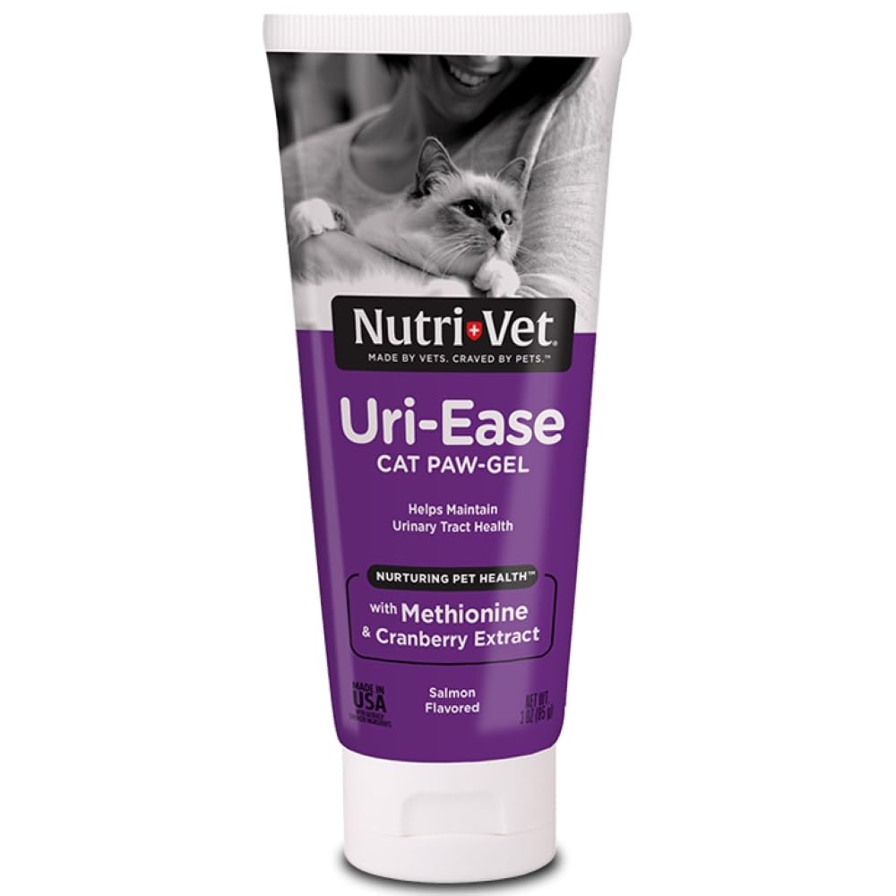 Nutri-Vet Uri-Ease Paw Gel for Cats, Probiotic & Prebiotic Kitten Supplies, Cranberry Supplement, Immune Support Supplement, Cat