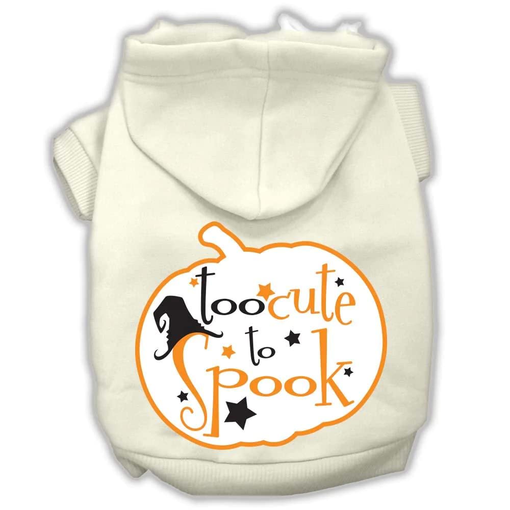 Halloween Pet Dog & Cat Hoodie Screen Printed, 'Too Cute To Spook' Blue 3Xl (25-35 Lbs.)