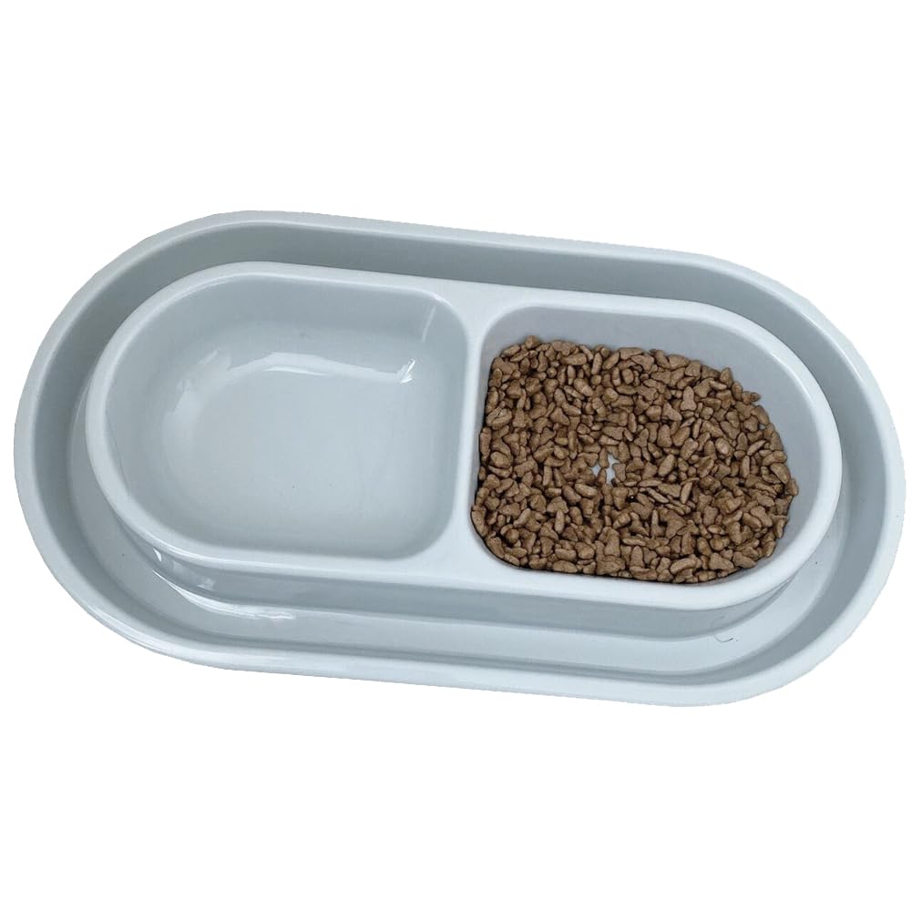 GRPET Cat Kitten Dish Dog Puppy Feeder Pet Bowl 3 Colors New Light Blue
