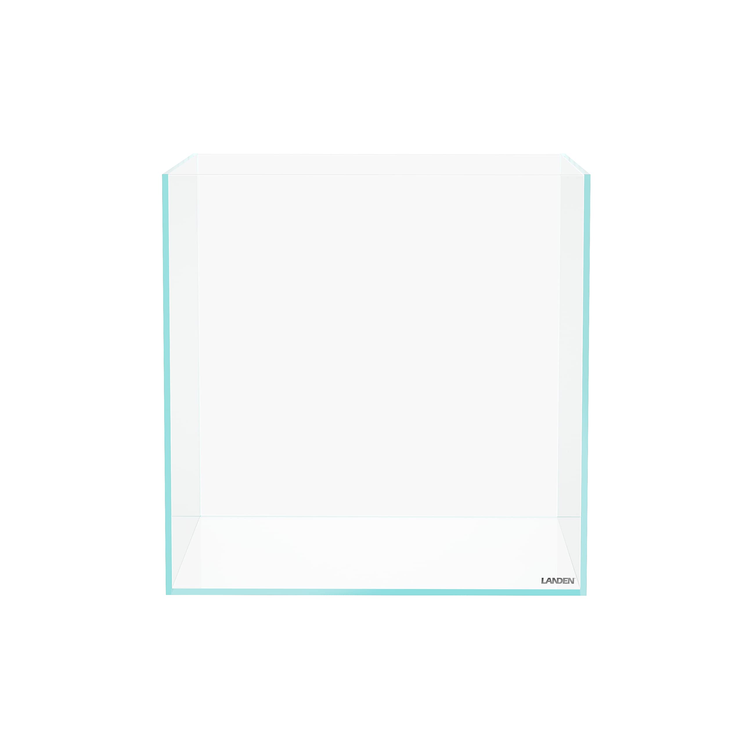 LANDEN 36C 11.5 Gallon Cube Rimless Low Iron Aquarium Tank,W14.2  D14.2  H14.2 in(36x36x36cm) 5mm Thickness with Nano Foam Level