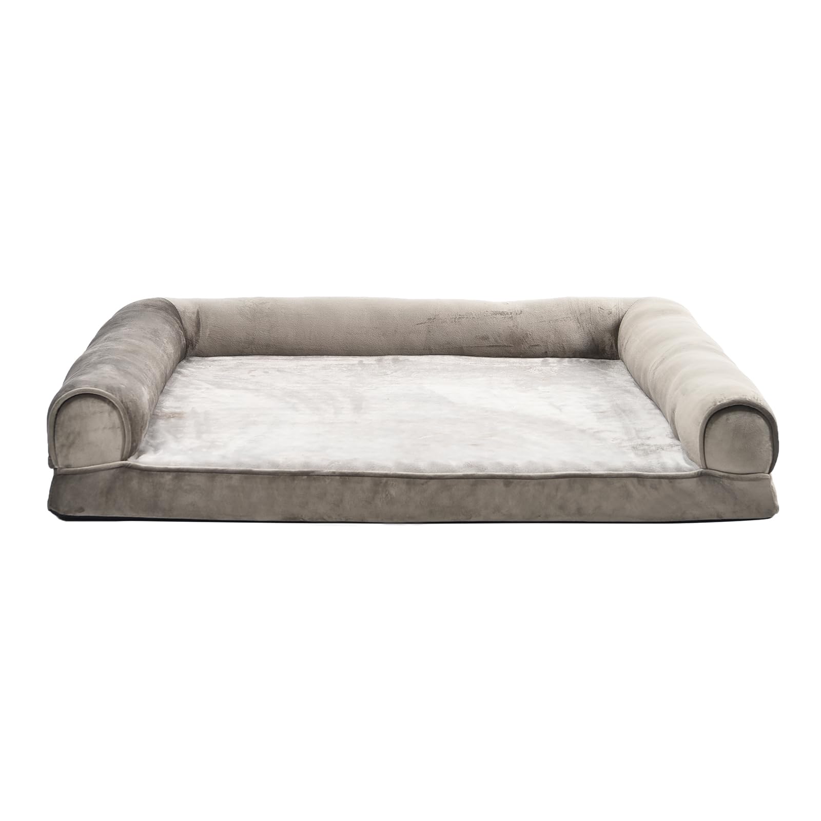 Amazon Basics Orthopedic Dog Bed Medium - Couch Style, Machine Washable, Non-Skid Removable Cover, 44'' X 35'' X 8'', Brown
