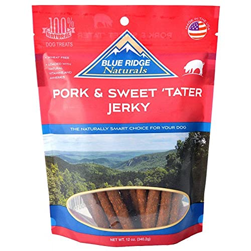 Blue Ridge Naturals Pork Sweet Potato Jerky Dog Treats, 12 oz.