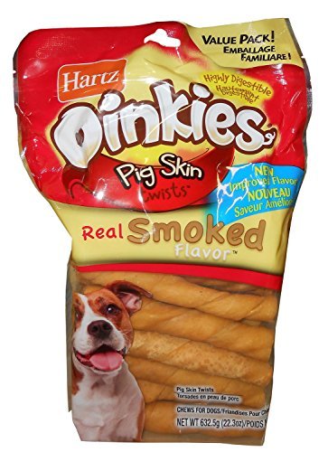 Hartz Oinkies Pig Skin Twists Chews, Pack Of 2