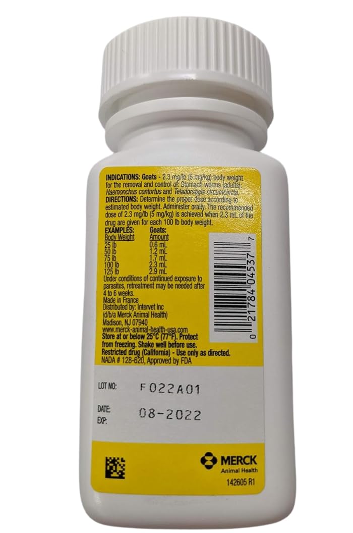 Merck Goat Dewormer 125ml, 2 pack