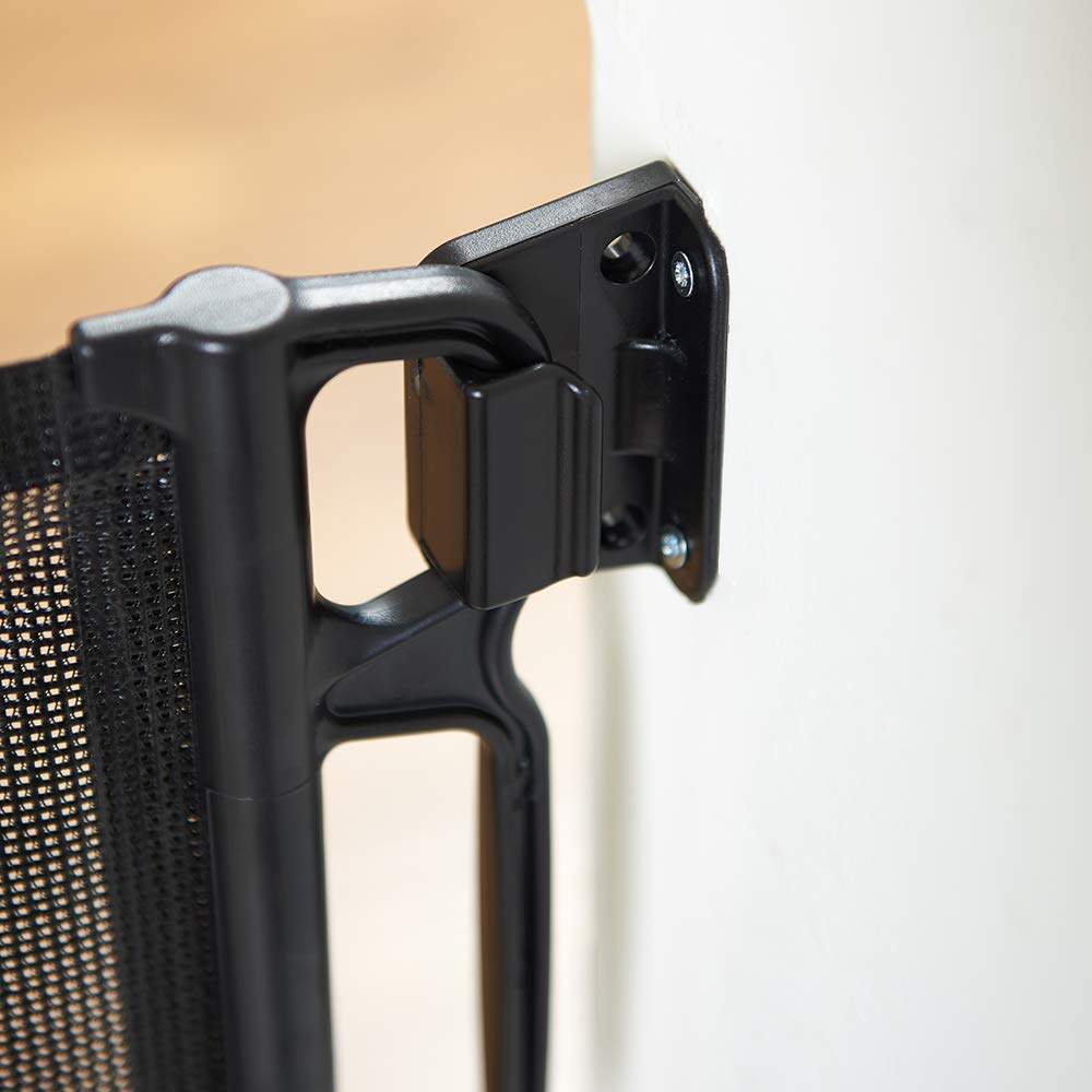 Easybaby Extra Wide Retractable Baby Gate, 33' Tall, Extends Up To 71' Wide, Black / Child Safety Baby Gates, Pet Retractable Gates For Stairs, Doorways, Hallways, Indoor And Outdoor