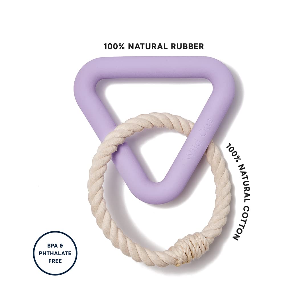 Wild One Triangle Tug Dog Toy For Small Breeds, Rope Toy, Durable Lilac
