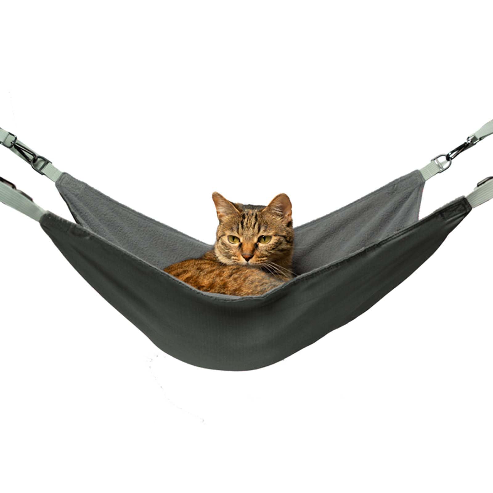 Qipan Cat Hammock For Cage - Hanging Washable Soft Outdoor Mat, Waterproof Cooling Bed For Large Kittens 26In*20In (Xx-Large, Bl