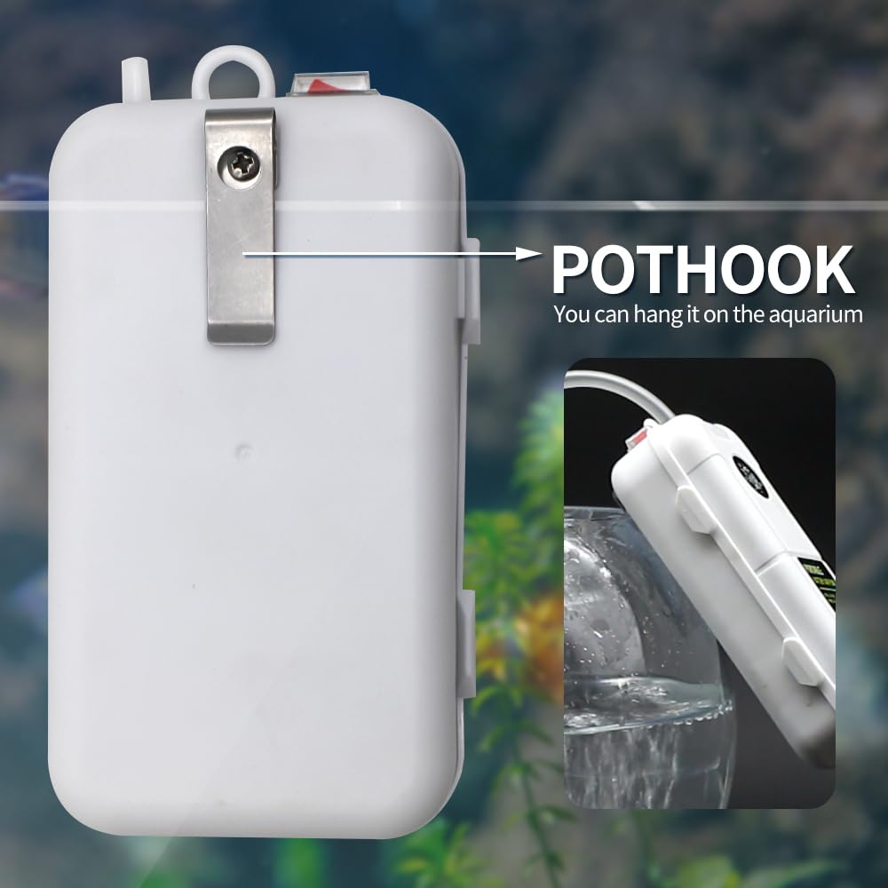 Yqmigu Small Air Pump For Fish Tank 6 Gallons, Aerator For Bait Bucket,Bubbler Stones For Aerator, Bait Bucket Aerator Pump,Quie