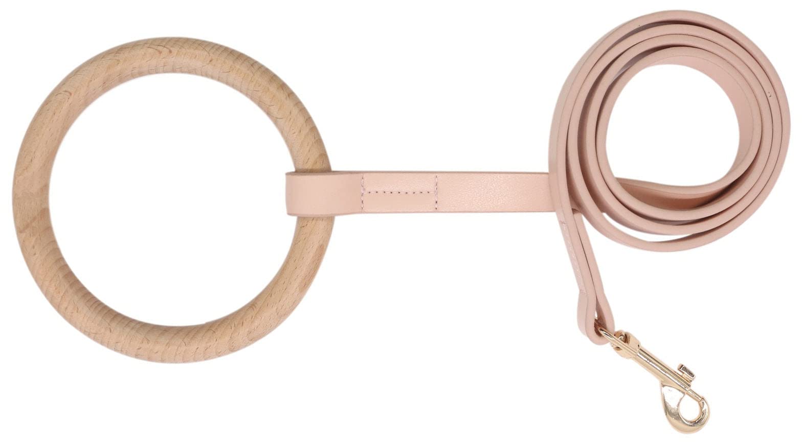 Pet Life Ever-Craft Boutique Series Beechwood and Leather Designer Dog Leash, Pink