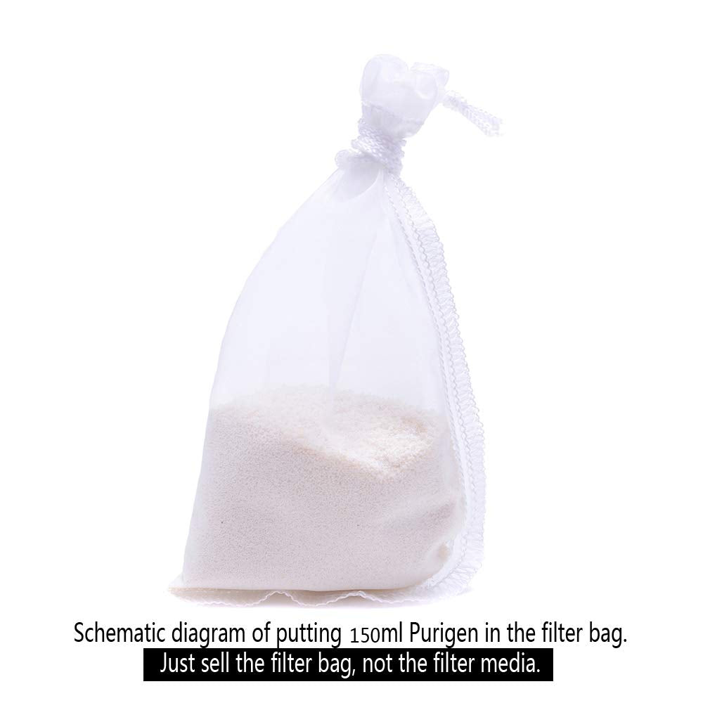 ALEGI 180 Micron Aquarium Filter Media Fine Mesh Bag, 8'' by 4'' Small Extra Fine Media Bags