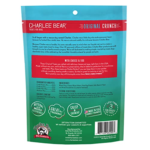 Charlee Bear Dog Treat, 16-Ounce, Cheese/Egg