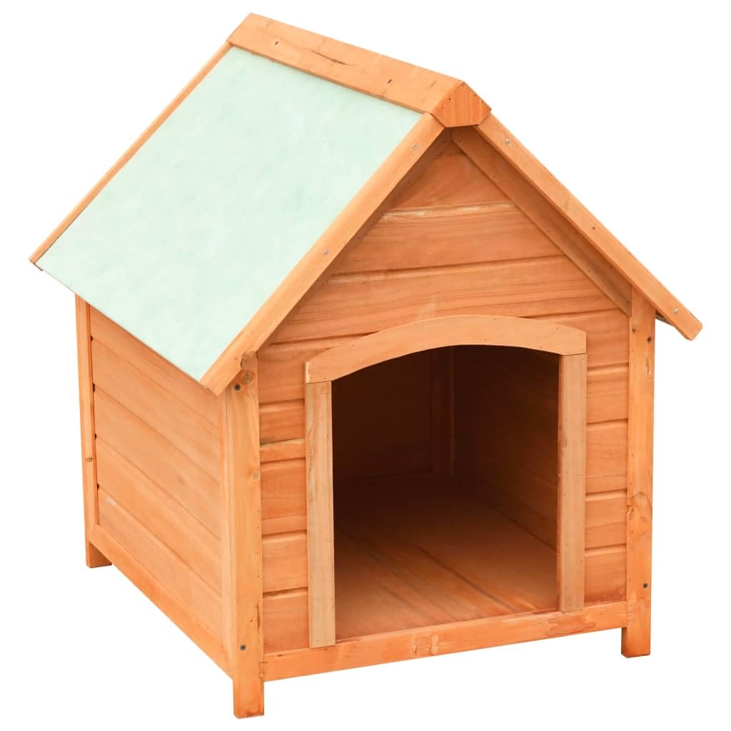 vidaXL Dog House - Solid Pine & Fir Wood Construction - Weather-Resistant - Easy Assembly - Suitable for Outdoor Use - Rustic Charm