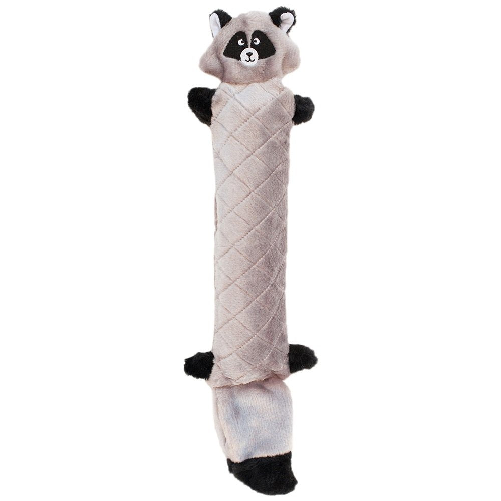 Zippypaws Jigglerz - Zippy Paws Dog Toy For Large And Small Dogs, Squeaky Plush Tug Toy With No Stuffing, Squeaky Interactive Dog Toys With Crinkle Head And Tail, Raccoon