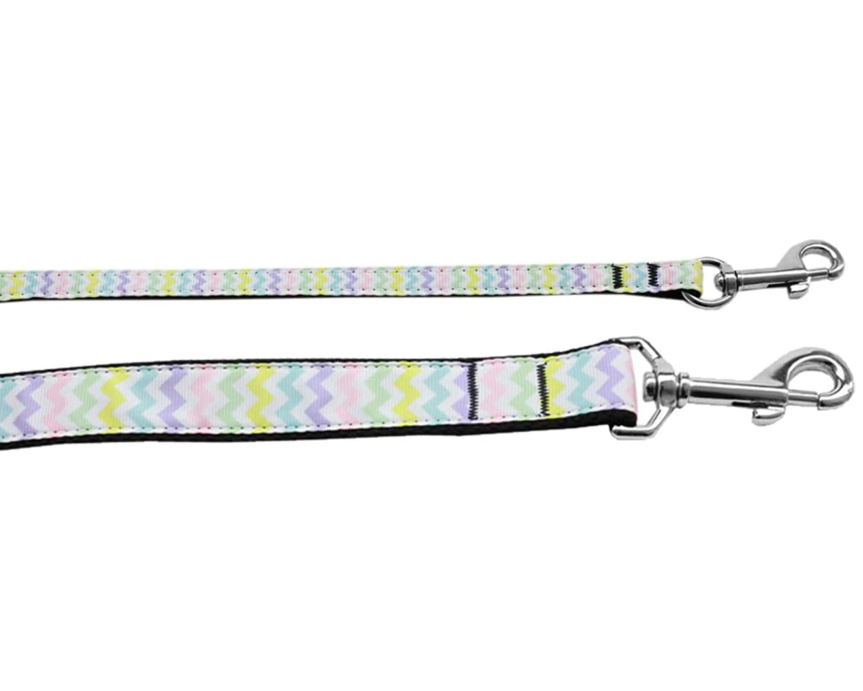 Pet Dog & Cat Nylon Collar or Leash, &quot;Spring Chevron&quot; MD Narrow Collar