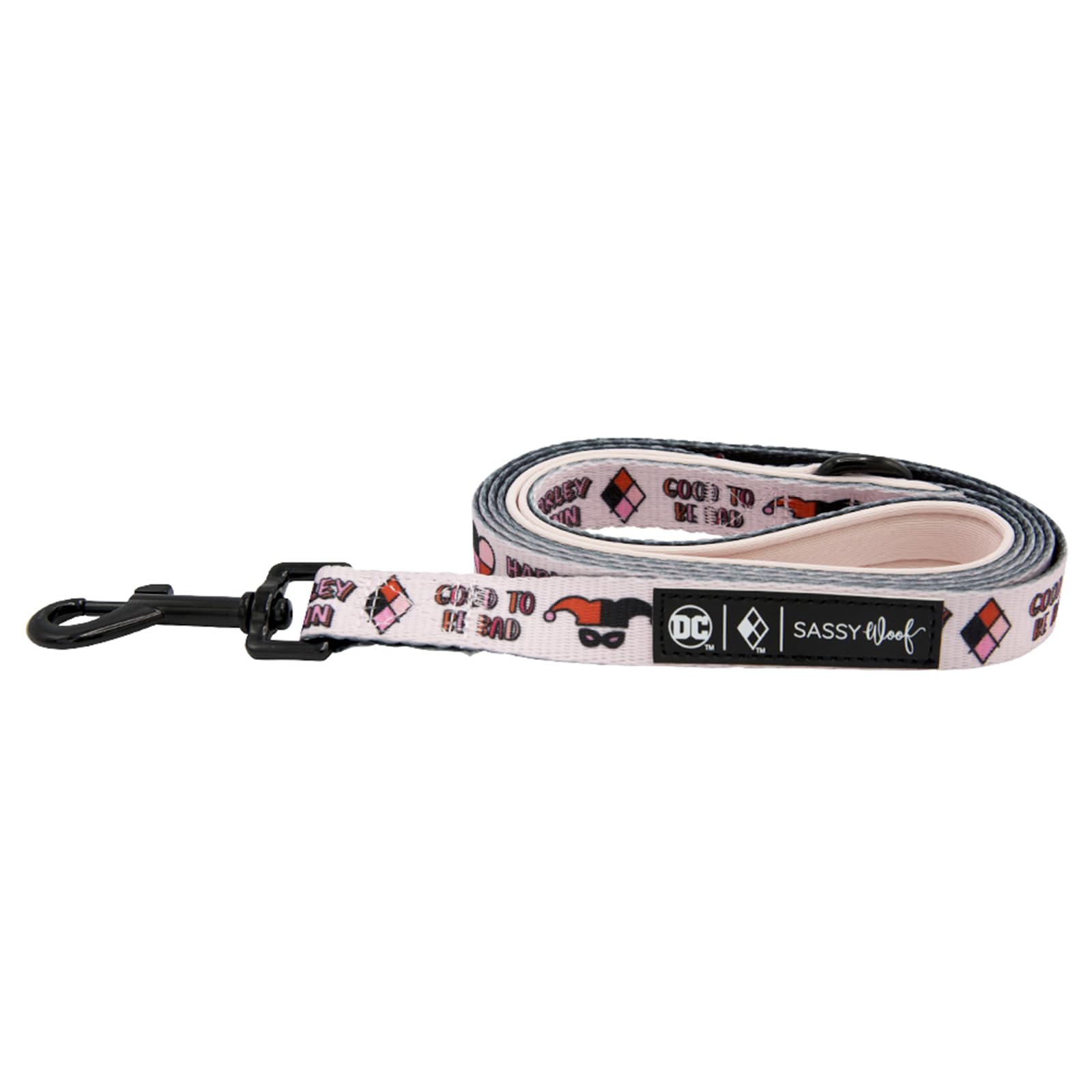 Sassy Woof Harley Quinn Dog Leash 60-Inch With Neoprene Padded Handle - Comfortable, Durable, And Stylish For Small To Large Dog