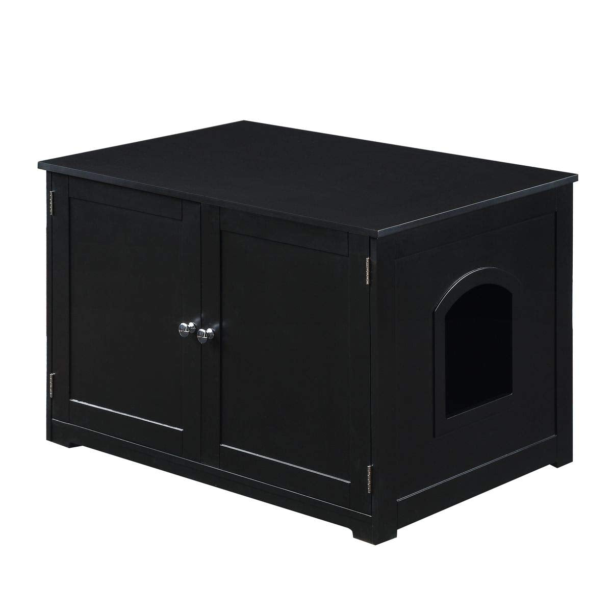 Zoovilla Merry Products Kitty Loo Cabinet Black Litter Enclosure