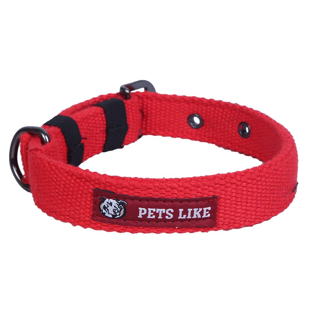 Pets Like Dog Spun Poly Collar Red(38Mm)