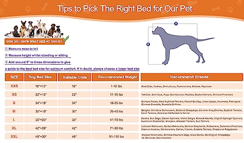 Pocblue Deluxe Washable Dog Bed For Large Dogs Dog Crate Mat 36 Inch Comfy Fluffy Kennel Pad Anti-Slip For Dogs Up To 70 Lbs, 36' X 23', Pink