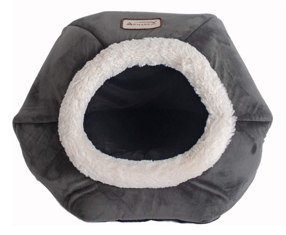 Armarkat Cat Bed Model C80CSH/MB Gray Velvet 18 x 18 x 14