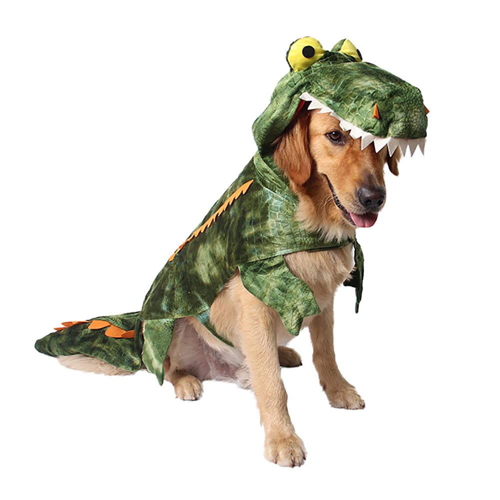 Kodervo Alligator Dog Costume - Funny Dog Costume, Halloween Dog Crocodile Costume For Small Medium Large Dogs, Funny Cosplay Dr