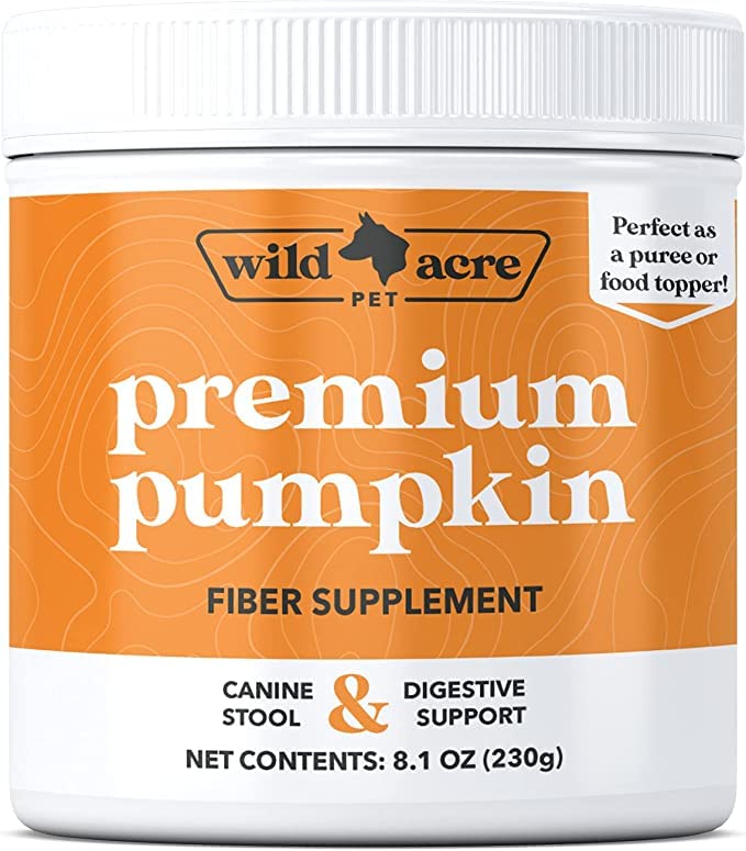 Wild Acre Pumpkin Powder for Dogs - No More Diarrhea or Scoots! - Digestive Puree Treat or Food Topper - Fiber Supplement for Do