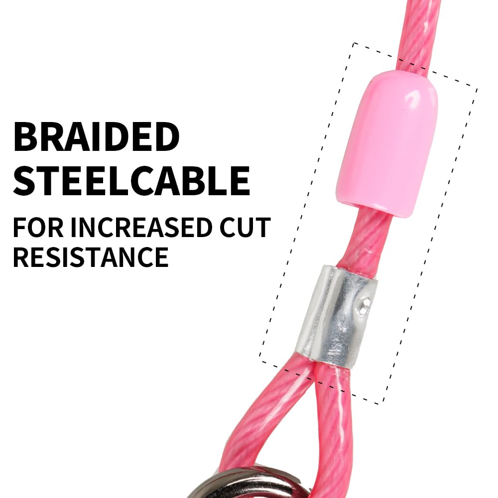 Dog tie Out Cable, 10/20/25/30/50/70/100 feet, Suitable for Dogs up to 350 pounds, Dog Cable with Swivel Buckle, Lightweight, No