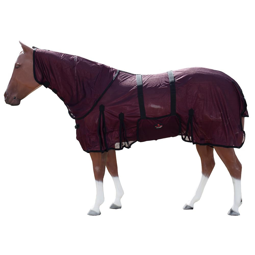 Hilason Horse Fly Sheet - Summer Spring Uv Protection Mesh Bug Mosquito Flysheet For Horses | Mosquito Horse Fly-Sheet
