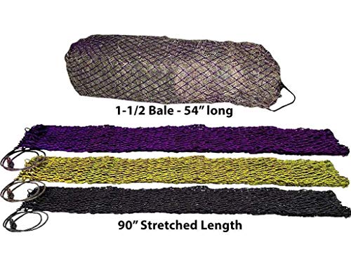 Derby Originals 90' X-Large Slow Feed Hay Bale Net Holds 1-2 Full Bales Of Hay For Horses And Goats