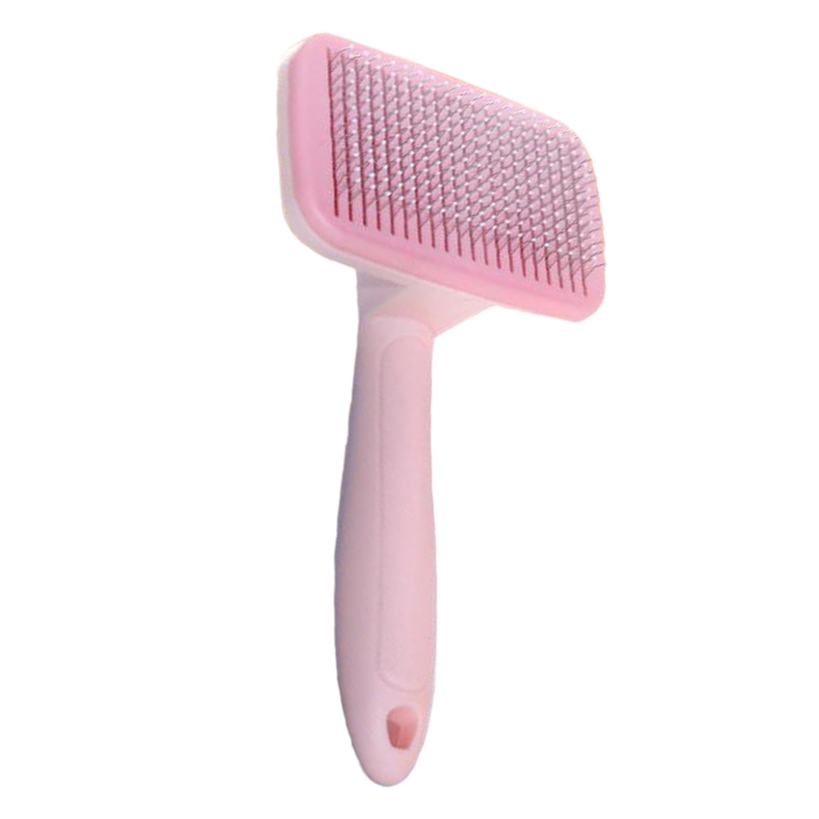 MYADDICTION Dog Grooming Brush Durable Portable Self Cleaning Slicker Brush for Pet Dogs Pink