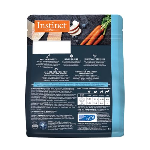 Instinct Raw Meals Freeze-Dried Pollock Dog Food, 3 oz. Bag