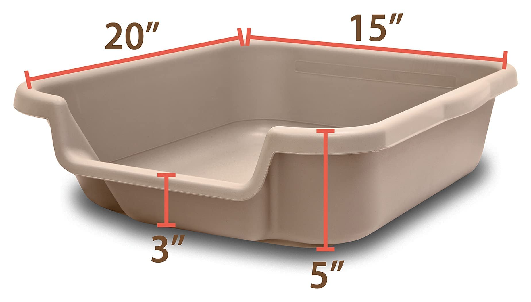 Kittygohere Cat Litter Box, Small Size, Beach Sand Color, Durable & Pet Safe Kitty Litter Box, Indoor Open Top Entry Cat Litter Box, Comfortable For Cats, Easy To Handle & Clean