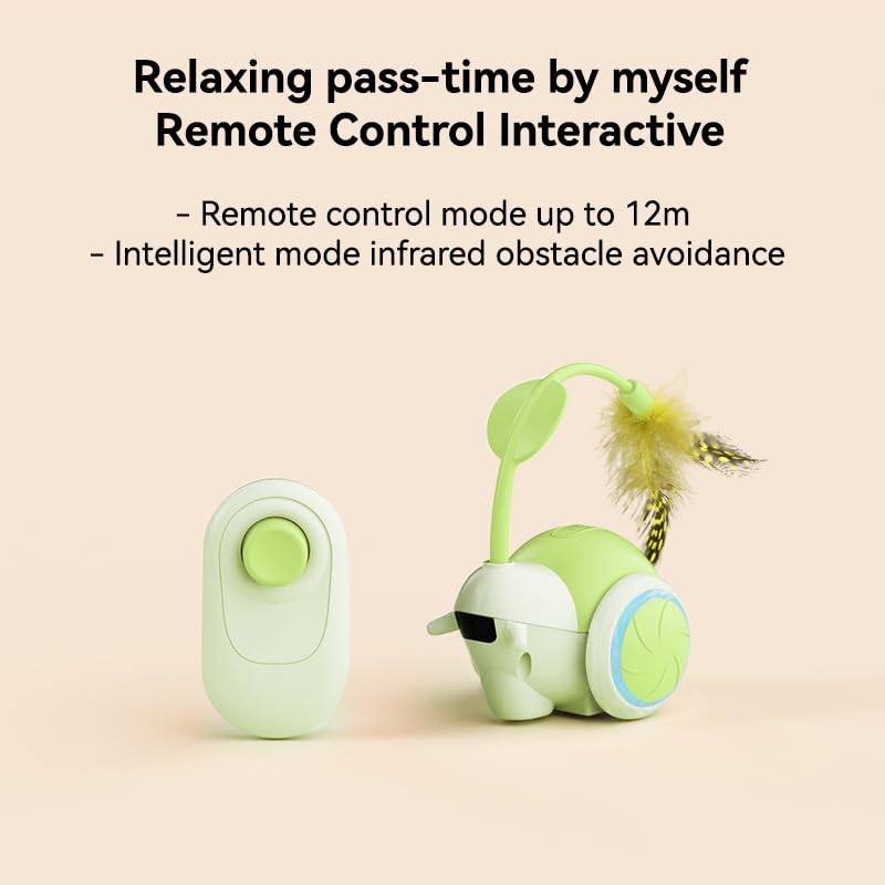 Pawingcat Cat Toys For Bored Indoor Adult Cats,Remote Control Cat Toy With 4 Directions,Led Lights Interactive Remote Control Do