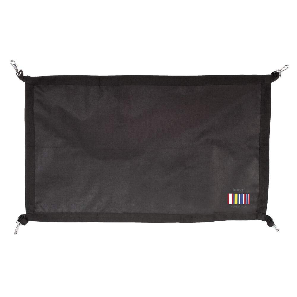 Horze Durable Polyester Horse Stall Guard With Adjustable Straps | Measures 40' X 24' - Black - One Size