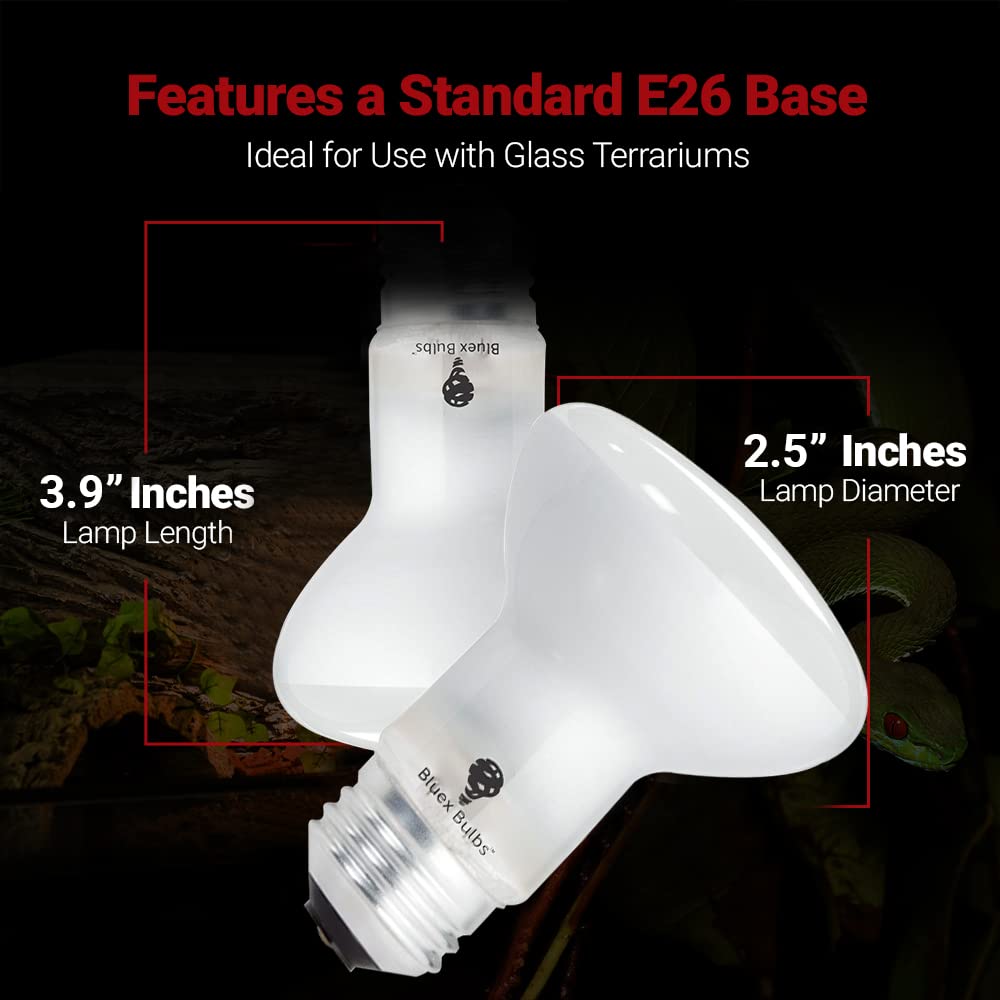 4 Pack 50-Watt Basking Light For Reptile - Heat Lamp Bulbs For Reptiles & Amphibians Broad Spectrum Reptile Light For Glass Terrariums Suitable For Bearded Dragons Light Lizards Iguanas Basking Bulb