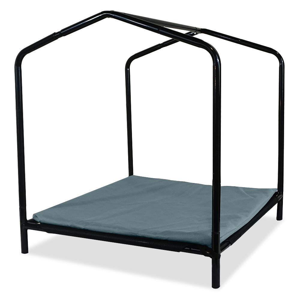 Floppy Dawg Just Chillin’ Portable Dog House. Elevated Pet Shelter For Indoor And Outdoor Use. Made Of Water Resistant Breathable Oxford Fabric. Easy To Assemble And Lightweight. 33'L X 29'W X 32'H