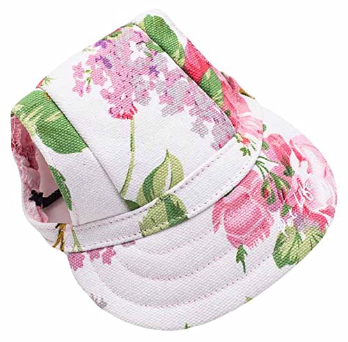 Pet Life  'Botanic Bark' Floral Patterned Dog Hat with UV Coverage Protection - Provides More Shade Than a Dog Banadana - Featur