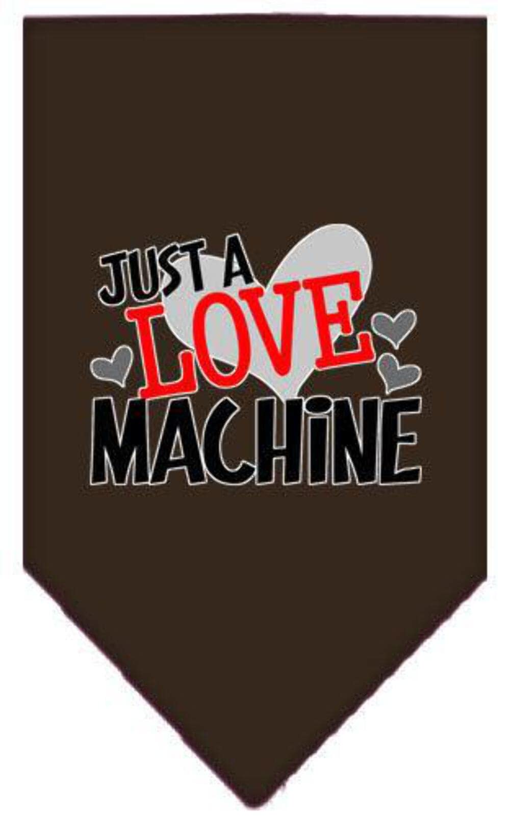 Mirage Pet Product Love Machine Screen Print Bandana Light Pink Large