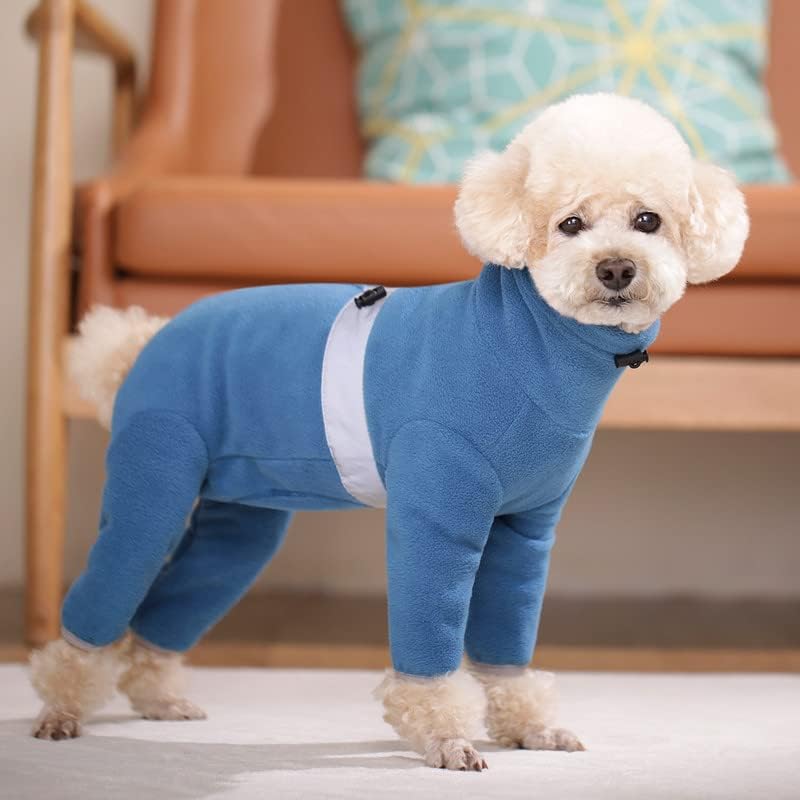 Dog Coats For Small Dogs, Polar Fleece Dog Pajamas Bodysuit For Small Medium Dogs, Dog Winter Jacket, Puppy Onesies Tie Dye Jumpsuits, Dog Full Body Vest, Dog Four-Legged Warm Clothes