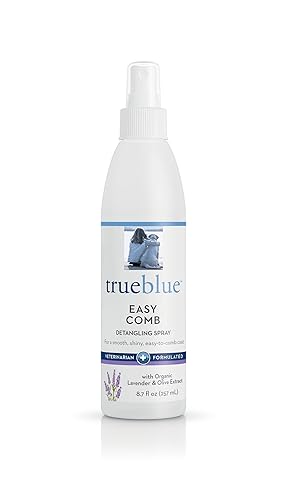 Trueblue Lavender & Olive Extract Easy Comb Dog Hair Detangling Spray – Detangles, Conditions Coats For Dogs, Puppies, Cats – Moisturizing, Toxin Free, Natural Botanical Blend – 8.7 Fl. Oz.