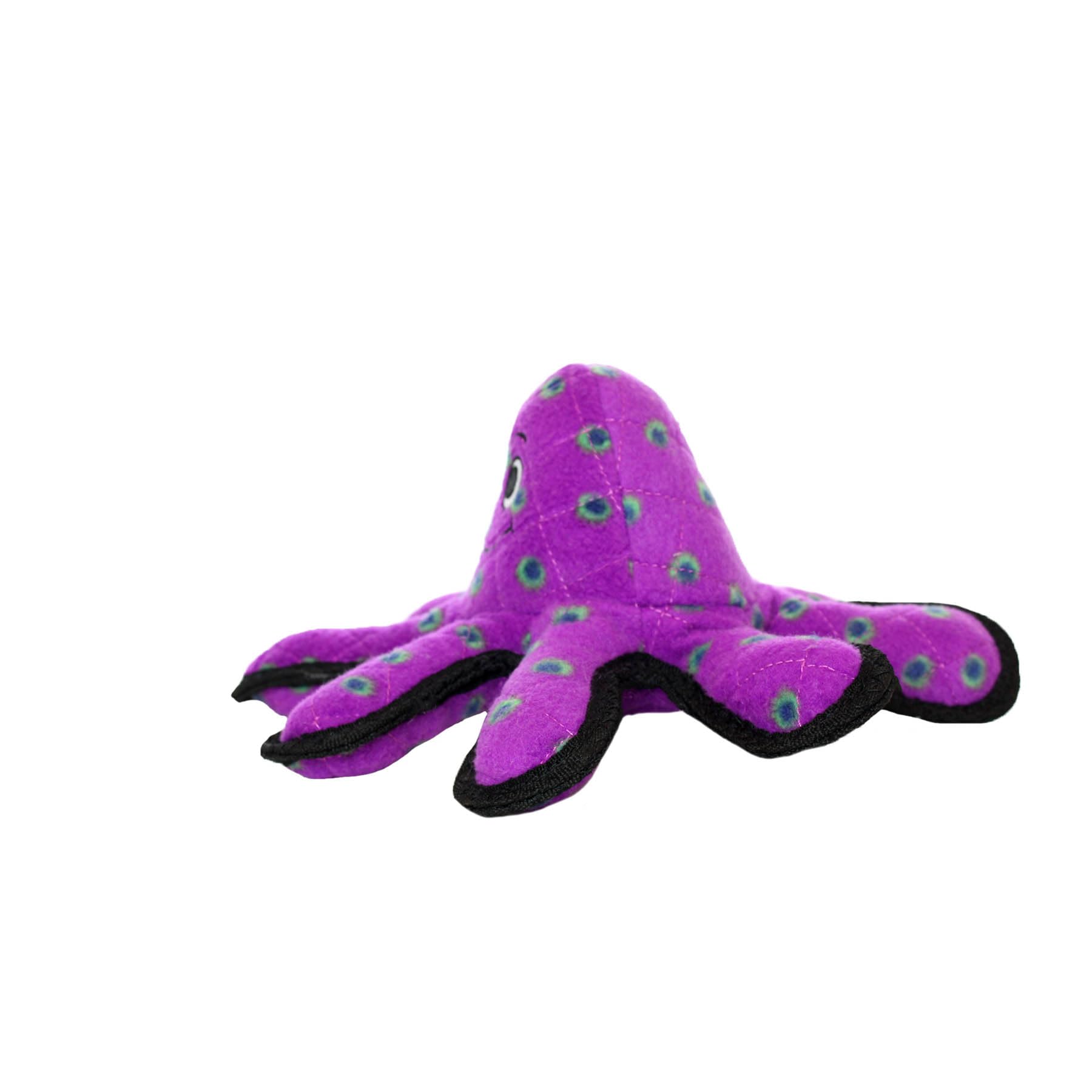 World'S Tuffest Soft Dog Toy - Ocean Creature Small Octopus - Squeakers - Multiple Layers. Made Durable, Strong & Tough. Interactive Play (Tug, Toss & Fetch). Machine Washable & Floats